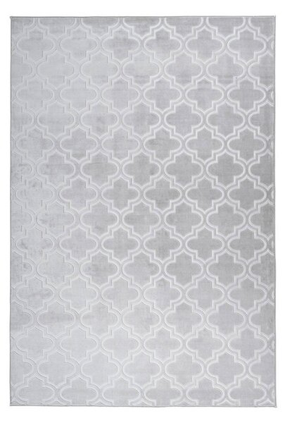 RAVNO TKANA PREPROGA Monroe 100 Grau / Blau 160/230 cm taftano modra, siva