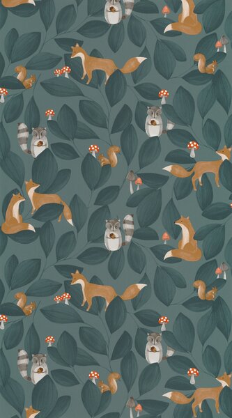 Otroška tapeta Woodland Friends 4 barve