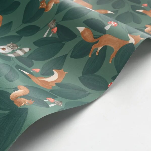 Otroška tapeta Woodland Friends 4 barve