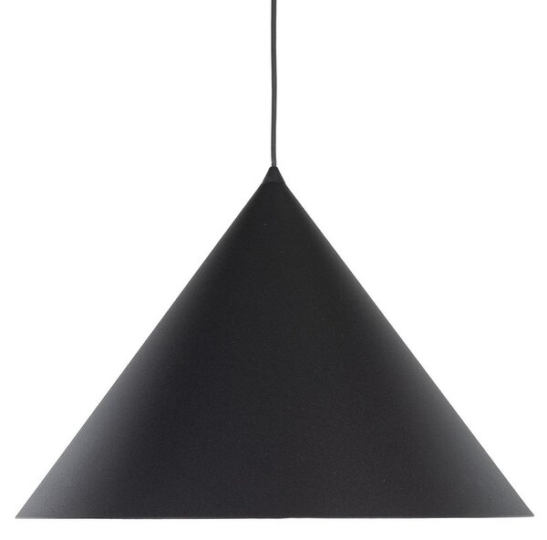 TK Lighting Visoka svetilka Cono, 1-žarilna, Ø 50 cm, črna, E27, zatemnjen, Črna, Dnevna soba / jedilnica, Kovina, Sodobni