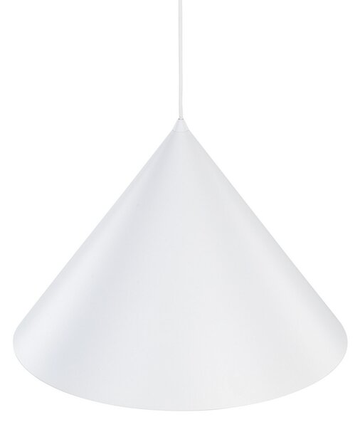 TK Lighting Visoka svetilka Cono, 1-žarek, Ø 50 cm, bela, E27, zatemnjen, Bela, Dnevna soba / jedilnica, Kovina, Sodobni