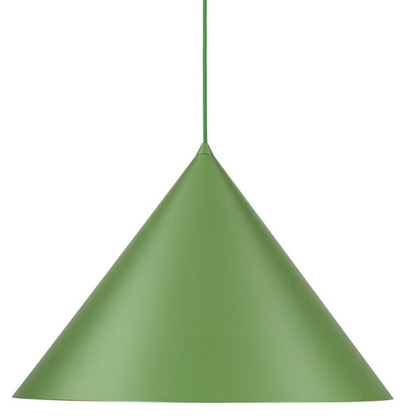 TK Lighting Visoka svetilka Cono, 1-žarnica, Ø 50 cm, zelena, E27, zatemnjen, Zelena, Dnevna soba / jedilnica, Kovina, Sodobni