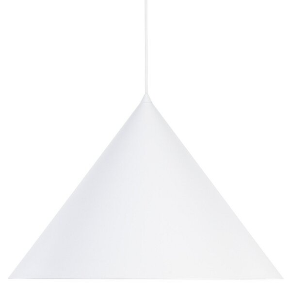 TK Lighting Visoka svetilka Cono, 1-žarek, Ø 50 cm, bela, E27, zatemnjen, Bela, Dnevna soba / jedilnica, Kovina, Sodobni