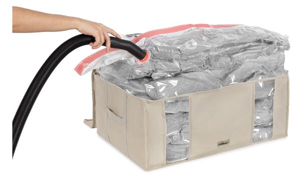 Vakuumska tekstilna škatla za shranjevanje oblačil 65x50x27 cm Life – Compactor