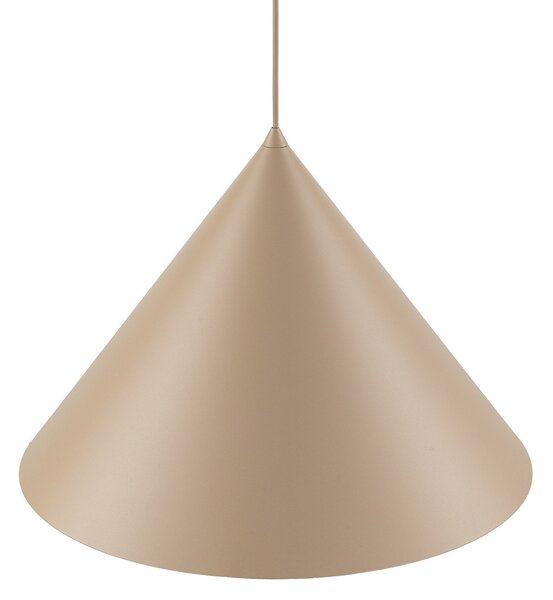 TK Lighting Visoka svetilka Cono, 1-žarek, Ø 50 cm, pesek, E27, zatemnjen, Bež, Dnevna soba / jedilnica, Kovina, Sodobni