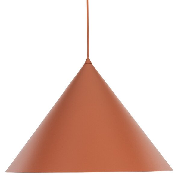 TK Lighting Visoka svetilka Cono, 1-žarek, Ø 50 cm, terakota, E27, zatemnjen, Rjava / rjasta, Dnevna soba / jedilnica, Kovina, Sodobni