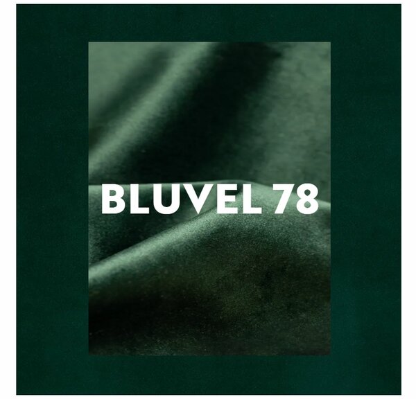 Barski stol CHIC VELVET s črnimi nogami, temno zelena