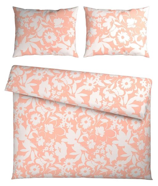 Mömax Posteljnina Floral Xxl, Oranžna, 2x60/80, 200/200
