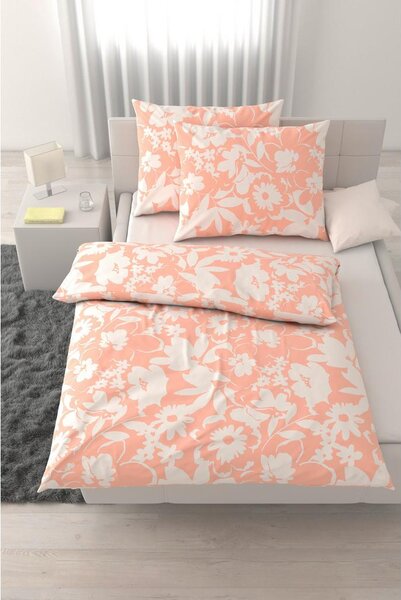 Mömax Posteljnina Floral Xxl, Oranžna, 2x60/80, 200/200