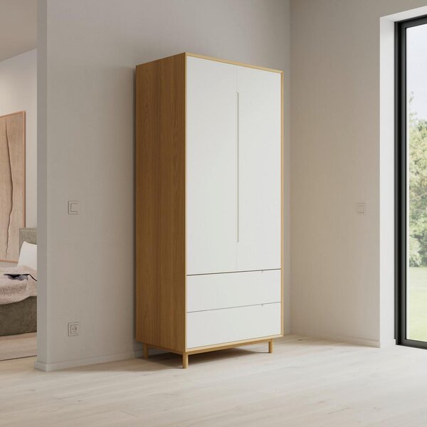 Bessagi Home Omara Za Oblačila Marlo, Bela, Barve Hrasta, Š. 100cm