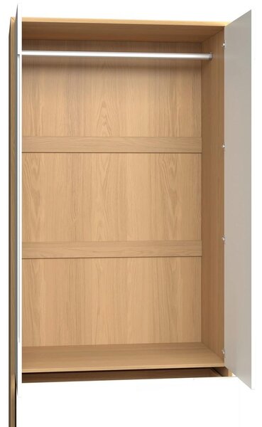 Bessagi Home Omara Za Oblačila Marlo, Bela, Barve Hrasta, Š. 100cm