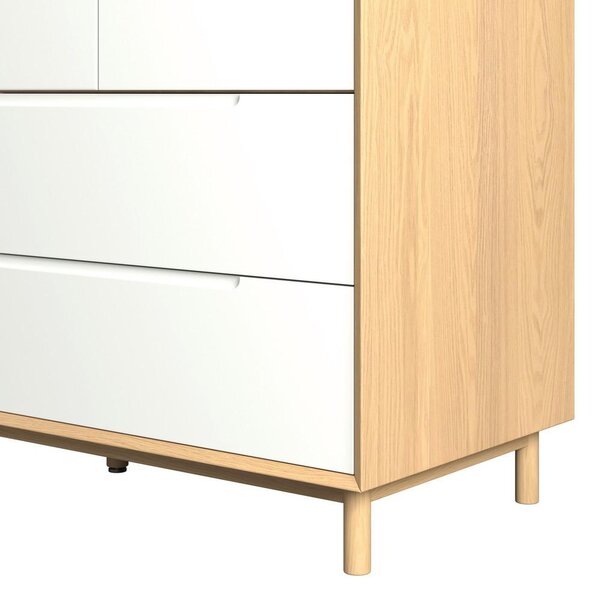Bessagi Home Omara Za Oblačila Marlo, Bela, Barve Hrasta, Š. 148cm