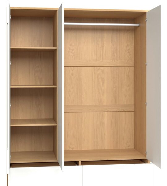 Bessagi Home Omara Za Oblačila Marlo, Bela, Barve Hrasta, Š. 148cm