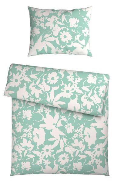 Mömax Posteljnina Floral, Metino Zelena, 60/80, 140/200