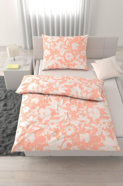 Mömax Posteljnina Floral, Oranžna, 60/80, 140/200