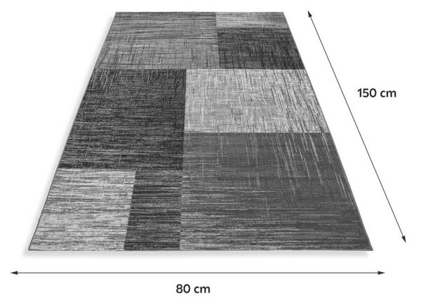 Mömax Tkana Preproga Plus, Črna, 80x150cm