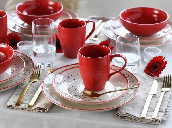 Creatable Kombinirani Servis Joy Red, 16-Delni