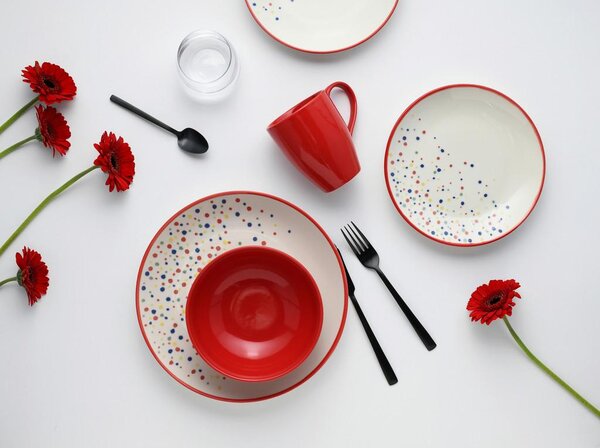 Creatable Kombinirani Servis Joy Red, 16-Delni