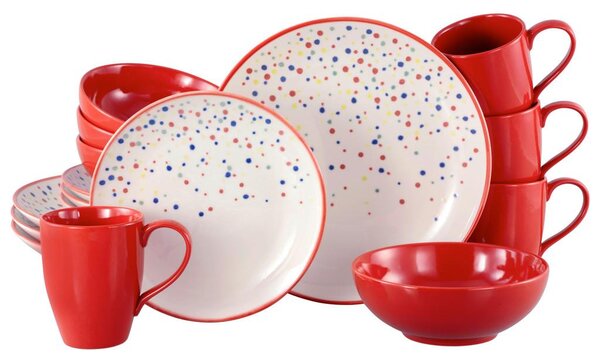 Creatable Kombinirani Servis Joy Red, 16-Delni