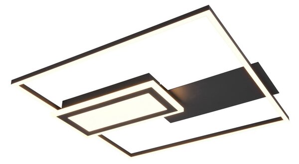 Črna LED stropna svetilka 50x53 cm Spiro – Trio