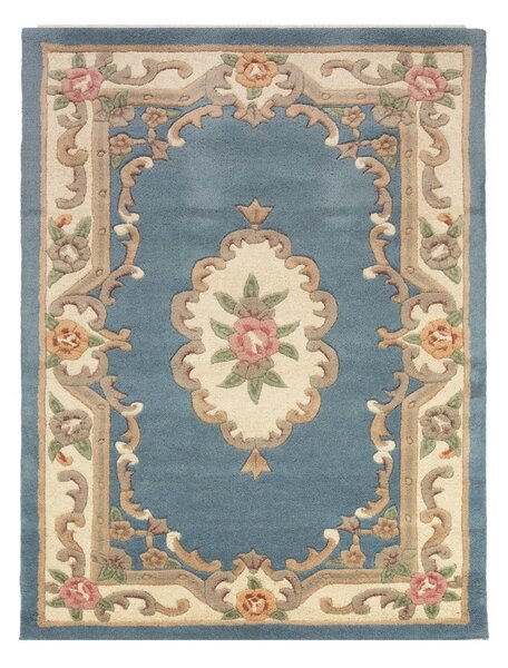 Modra volnena preproga Flair Rugs Aubusson, 75 x 150 cm