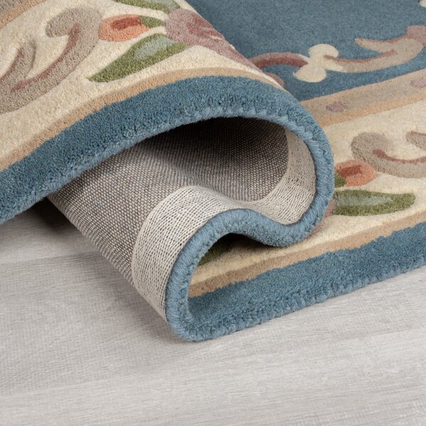 Modra volnena preproga Flair Rugs Aubusson, 75 x 150 cm