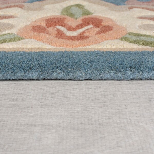 Modra volnena preproga Flair Rugs Aubusson, 75 x 150 cm