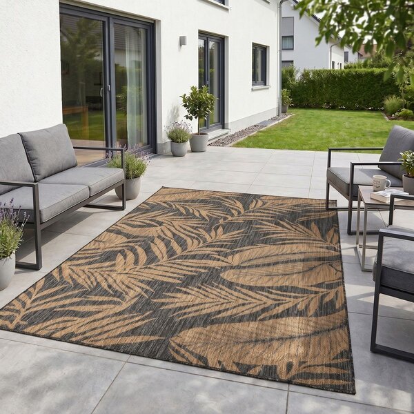 Črna/rjava notranja in zunanja preproga 140x200 cm Mira 1451 – Ayyildiz Carpets