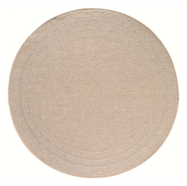 Bež okrogla notranja in zunanja preproga ø 80 cm Desert 1304 – Ayyildiz Carpets