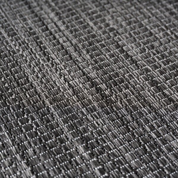 Črna okrogla notranja in zunanja preproga ø 80 cm Mira 1450 – Ayyildiz Carpets