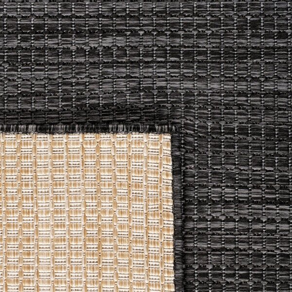 Črna okrogla notranja in zunanja preproga ø 80 cm Mira 1450 – Ayyildiz Carpets