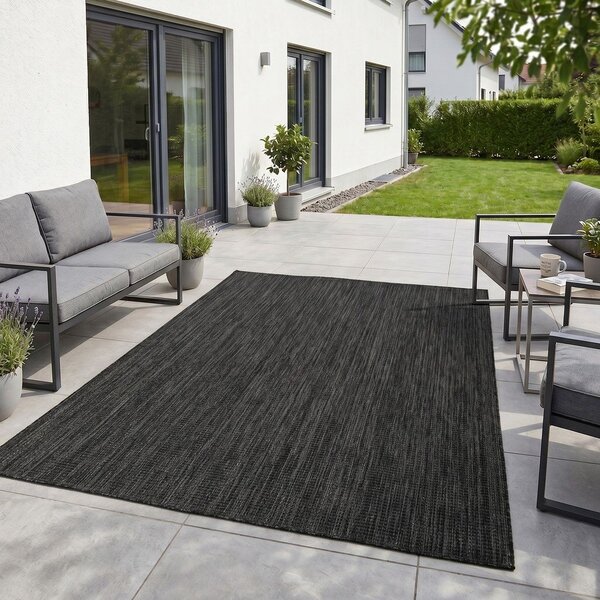 Črna notranja in zunanja preproga 140x200 cm Mira 1450 – Ayyildiz Carpets