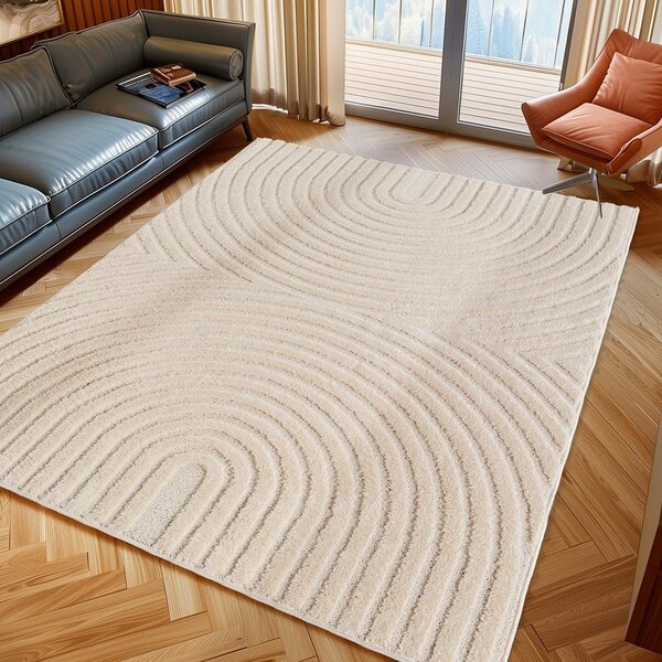 Kremno bela preproga iz mešanice jute 160x230 cm Art 1122 – Ayyildiz Carpets