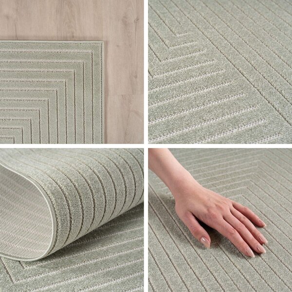 Zelen zunanji in notranji tekač 80x250 cm Nova 1202 – Ayyildiz Carpets