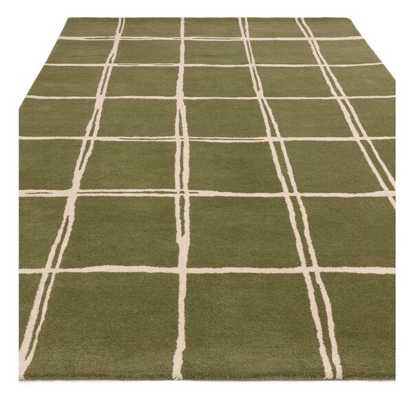 Zelena ročno tkana volnena preproga 120x170 cm – Asiatic Carpets