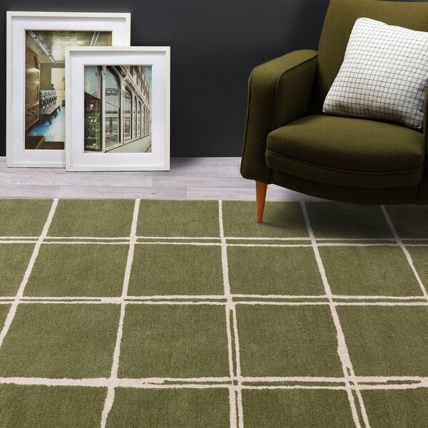 Zelena ročno tkana volnena preproga 120x170 cm – Asiatic Carpets