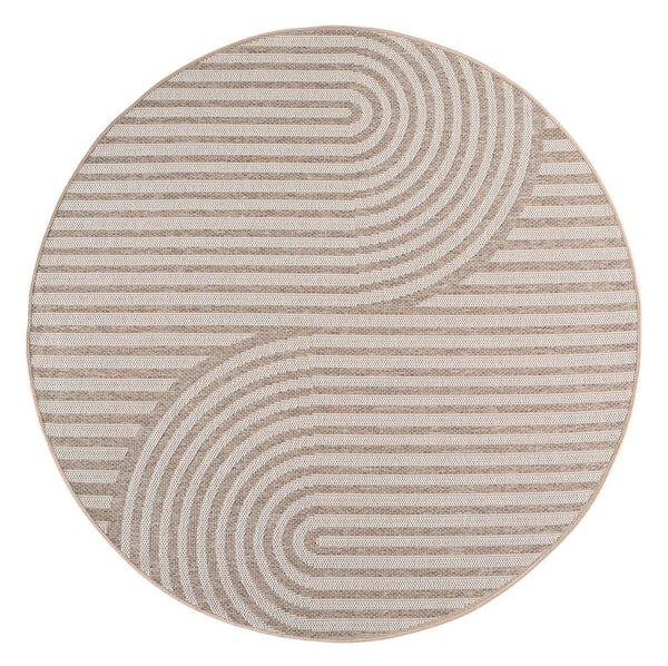 Bež okrogla notranja in zunanja preproga ø 80 cm Desert 1301 – Ayyildiz Carpets
