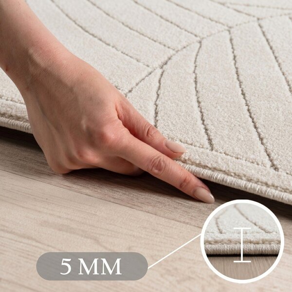 Kremno bela notranja in zunanja preproga 80x150 cm Nova 1203 – Ayyildiz Carpets