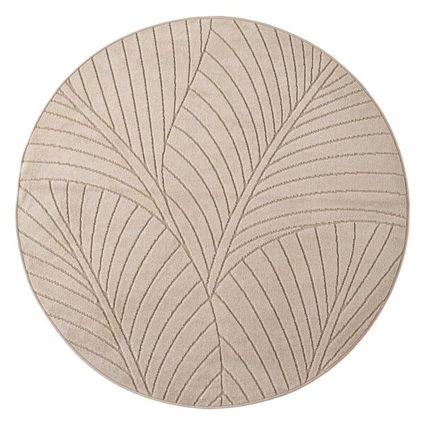 Bež okrogla notranja in zunanja preproga ø 80 cm Nova 1203 – Ayyildiz Carpets