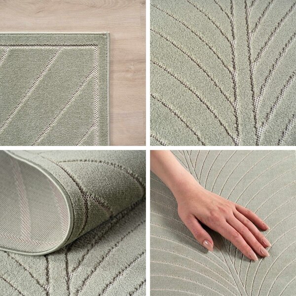 Zelena okrogla notranja in zunanja preproga ø 80 cm Nova 1204 – Ayyildiz Carpets