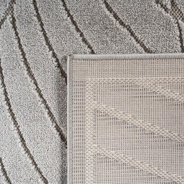 Okrogla notranja in zunanja preproga v srebrni barvi ø 120 cm Nova 1203 – Ayyildiz Carpets
