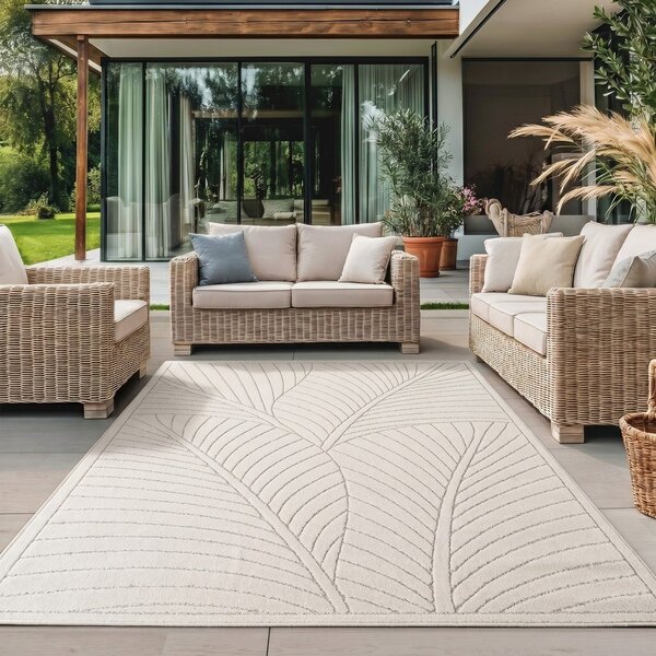 Kremno bela notranja in zunanja preproga 80x150 cm Nova 1203 – Ayyildiz Carpets
