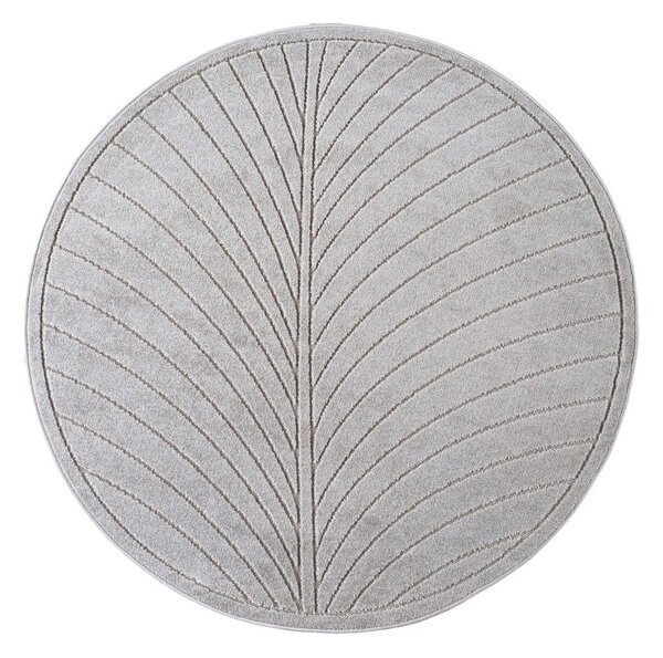 Okrogla notranja in zunanja preproga v srebrni barvi ø 80 cm Nova 1204 – Ayyildiz Carpets