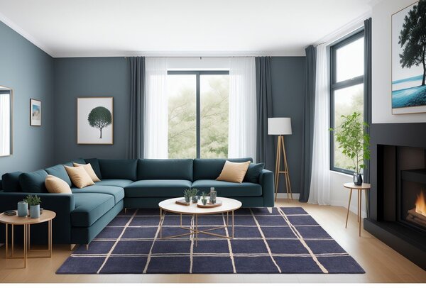 Modra ročno tkana volnena preproga 160x230 cm – Asiatic Carpets