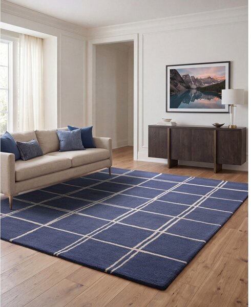 Modra ročno tkana volnena preproga 160x230 cm – Asiatic Carpets