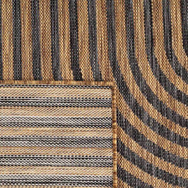 Črna/rjava notranja in zunanja preproga 80x150 cm Mira 1453 – Ayyildiz Carpets