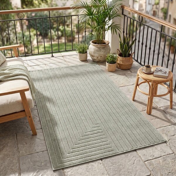 Zelen zunanji in notranji tekač 80x250 cm Nova 1202 – Ayyildiz Carpets