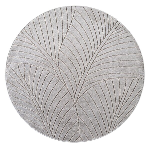 Okrogla notranja in zunanja preproga v srebrni barvi ø 120 cm Nova 1203 – Ayyildiz Carpets