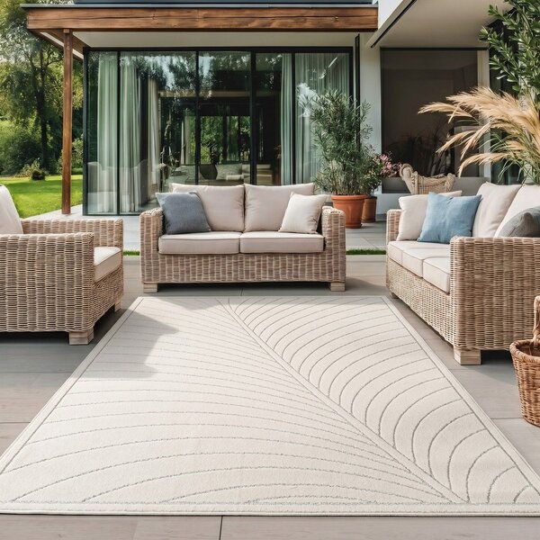 Kremno bela notranja in zunanja preproga 80x150 cm Nova 1204 – Ayyildiz Carpets