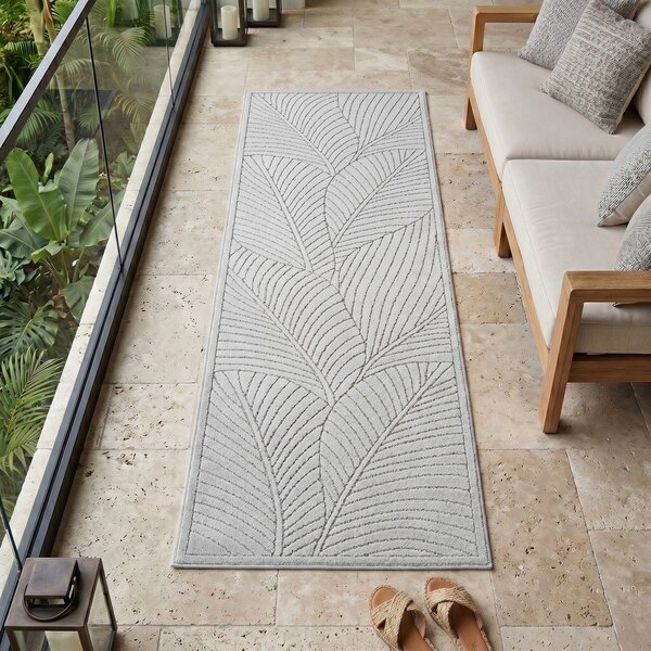 Zunanji in notranji tekač v srebrni barvi 80x250 cm Nova 1203 – Ayyildiz Carpets